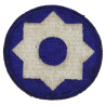 Insigne, 8th Service Command, Dos vert, 1943 Insigne, 8th Service Command, Dos vert, 1943