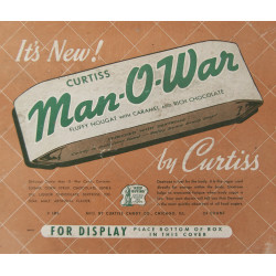 Boîte de barres chocolatées, Man-O-War, vide