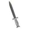 Couteau de combat, poignée aluminium, avec fourreau en cuir, fabrication artisanale, nominatifs