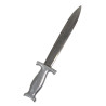 Couteau de combat, poignée aluminium, avec fourreau en cuir, fabrication artisanale, nominatifs