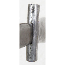 Knife, Aluminium Hilt, with Leather Scabbard, Handcrafted, Named
