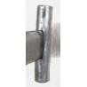 Couteau de combat, poignée aluminium, avec fourreau en cuir, fabrication artisanale, nominatifs