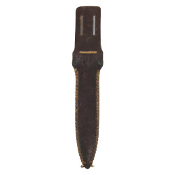 Knife, Aluminium Hilt, with Leather Scabbard, Handcrafted, Named