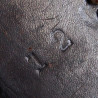 Couteau de combat, poignée aluminium, avec fourreau en cuir, fabrication artisanale, nominatifs