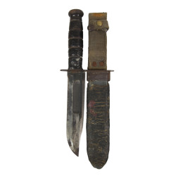 Knife, Fighting, MK 2, KA-BAR, US Navy, with Scabbard, Taped
