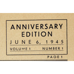 Journal, The Screamer, 502nd PIR, 101st Airborne Division, 6 juin 1945, Volume 1, Number 1