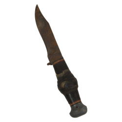 Knife, Utility, MK 1, PAL RH-35, US Navy, Taped, with Leather Scabbard, BOYT -43-, U.S.N.