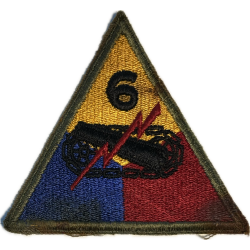 Insigne, 6th Armored Division, dos vert, 1943