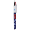 Pen, 4 colors, BIC, Poppies and Cornflowers