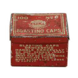 Tin, 100 Blasting Caps, No. 6, ATLAS POWDER CO., Demolition