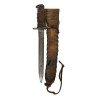 Knife, Fighting, Bayonet, M1, UTICA CUTLERY, Modified, with Leather Scabbard, Theater-Made