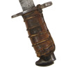 Couteau de combat, baïonnette M1, UTICA CUTLERY, modifiée, avec fourreau en cuir artisanal