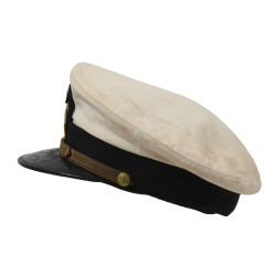Casquette officier, blanche, US Merchant Marine, taille 57