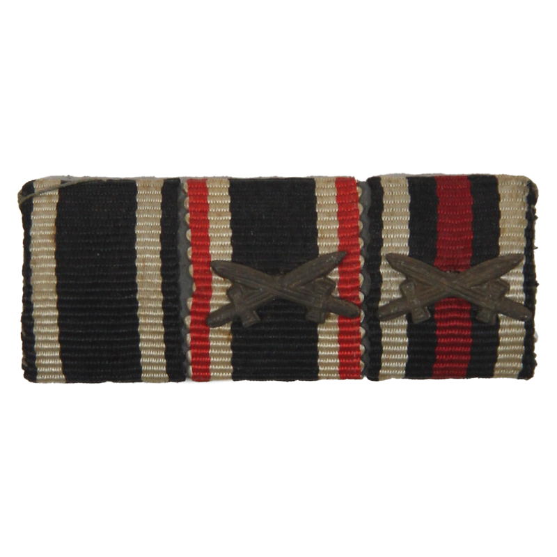 Barre de rubans, Croix de fer prusse, croix du mérite avec épées, croix d'honneur avec épées Barre de rubans, Croix de fer prusse, croix du mérite avec épées, croix d'honneur avec épées
