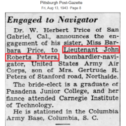 Case, Bombardier's, Type E-1, 2nd Lt. John Peters, 574th BS, 391st BG, 9th Air Force, USAAF, POW, ETO