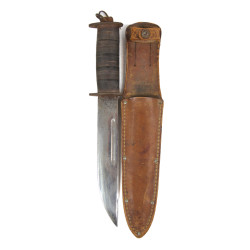 Couteau de combat type EGW, 1er type, avec fourreau en cuir