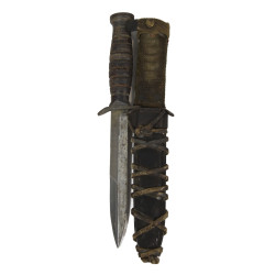 Knife, Trench, USM3, IMPERIAL on Blade, with USM8 Scabbard, 1st Type, Modified