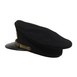 Cap, Officer, US Merchant Marine, Blue, BANCROFT, Size 7, Cmdr. Chester Palega, Atlantic Ocean