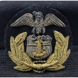 Cap, Officer, US Merchant Marine, Blue, BANCROFT, Size 7, Cmdr. Chester Palega, Atlantic Ocean