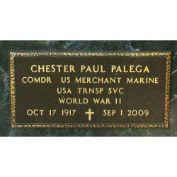 Cap, Officer, US Merchant Marine, Blue, BANCROFT, Size 7, Cmdr. Chester Palega, Atlantic Ocean