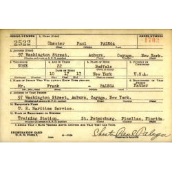 Cap, Officer, US Merchant Marine, Blue, BANCROFT, Size 7, Cmdr. Chester Palega, Atlantic Ocean