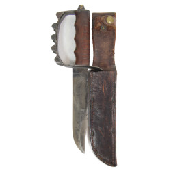 Couteau de tranchée M1917, lame MK 2, avec fourreau en cuir, MK 2