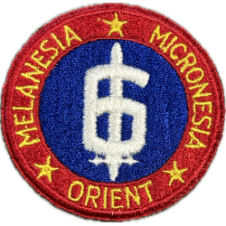 Insigne, 6th Marine Division, USMC, White Six
