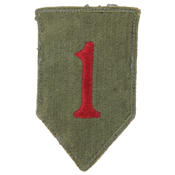 Insigne, 1st Infantry Division, dos vert, 1943
