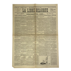 Newspaper, Belgian, La Libre Belgique, September 10, 1944