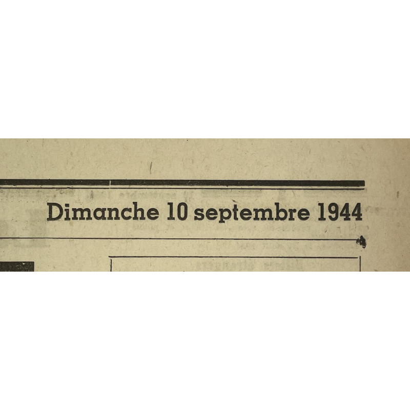 Newspaper, Belgian, La Libre Belgique, September 10, 1944