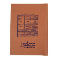 Porte-carnets de rationnement US, 1943