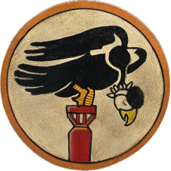 Chest Insignia, 547th Bombardment Squadron, 384th Bombardment Group, 8th Air Force, Leather