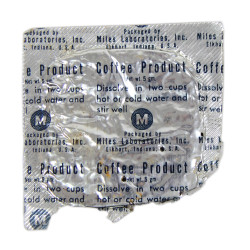 Sachet de café soluble, Miles Laboratories, Inc.