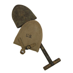 T-Shovel, M-1910, with Cover, MILLER HERMER, INC. 1943, Laundry Number