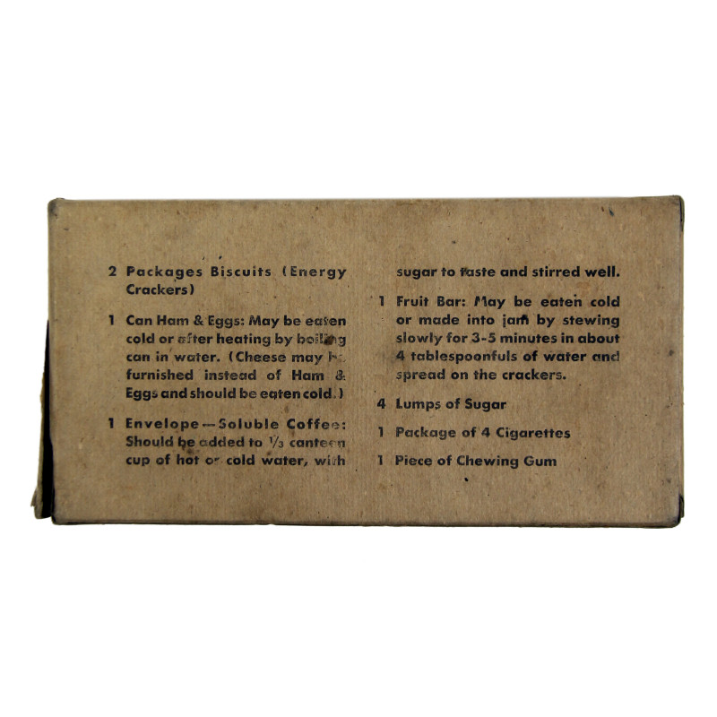 Ration, Type K, Breakfast Unit, 1er type