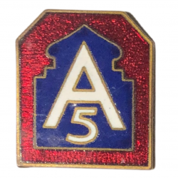 Crest, DUI, Fifth Army, pin back