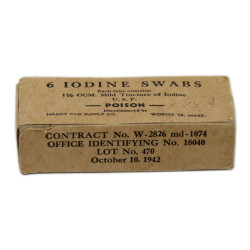 Boîte de tampons de teinture d'iode, HANDY PAD SUPPLY CO. 1942, pleine