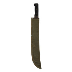 Machete, British Made, with Canvas Scabbard, ATLAS 1943, Laundry Number