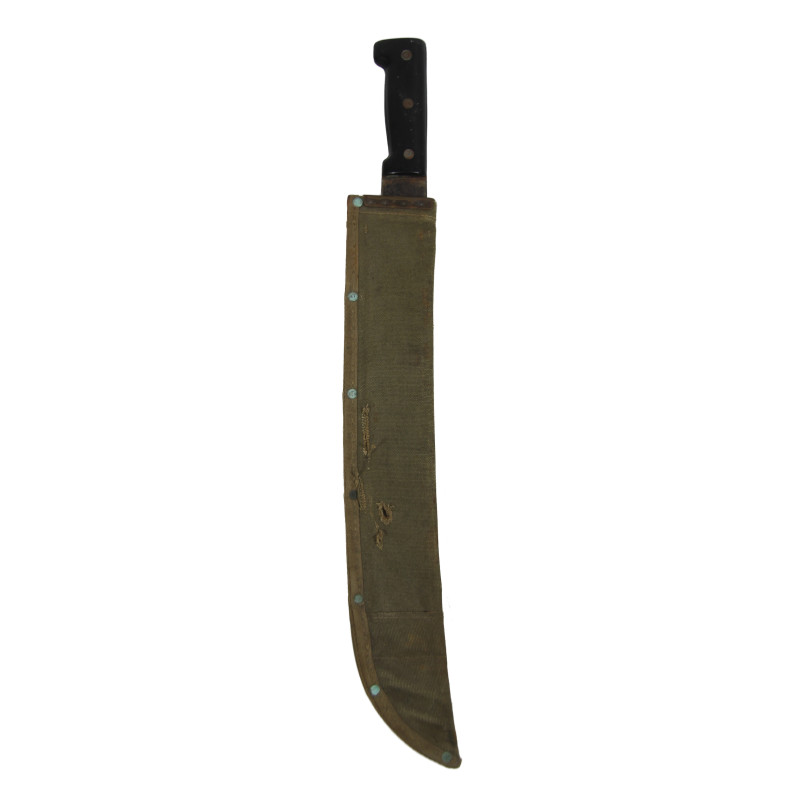 Machete, British Made, with Canvas Scabbard, ATLAS 1943, Laundry Number