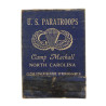 Pochette d'allumettes, U.S. PARATROOPS - Camp Mackall, NORTH CAROLINA