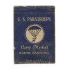 Pochette d'allumettes, U.S. PARATROOPS - Camp Mackall, NORTH CAROLINA