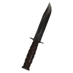 Couteau de combat, MK 2, CAMILLUS, US Navy, avec fourreau en cuir artisanal