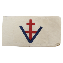 Armband, French Resistance, V and Lorraine Cross