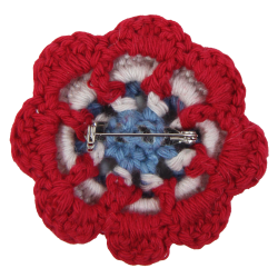 Broche fleur, au crochet