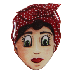 Pin Badge, women, Rosie