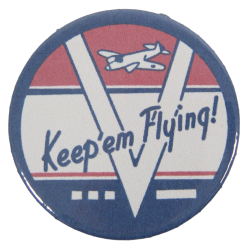 Badge, bleu, Keep'em flying!