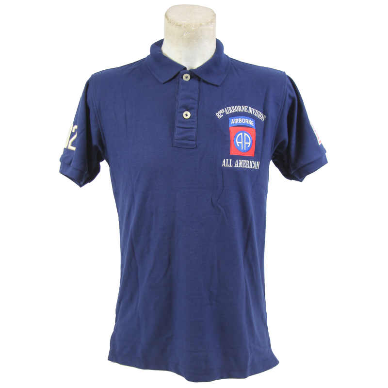 Polo, bleu marine, 82nd Airborne Division