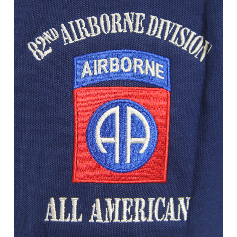 Polo, bleu marine, 82nd Airborne Division