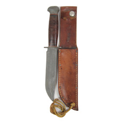 Couteau de combat, PAL RH-36, avec fourreau en cuir, US Navy
