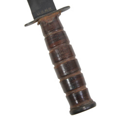 Couteau de combat, MK 2, CAMILLUS, USMC, avec fourreau en cuir nominatif